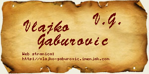 Vlajko Gaburović vizit kartica